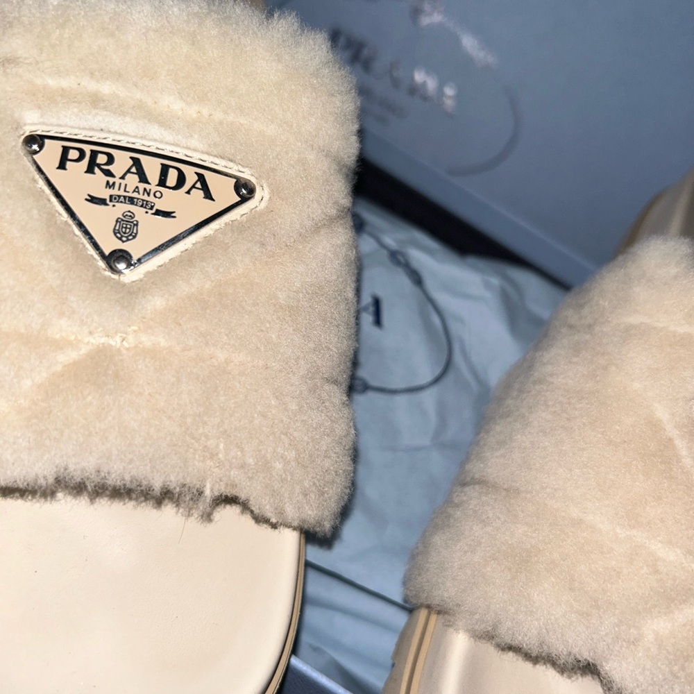 Crème Prada slides perfect for this season - Picture 3 of 4